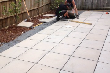 Working on the Patio