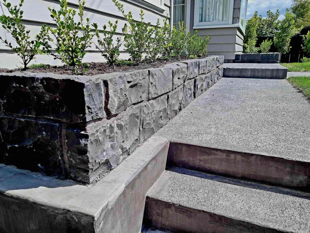 Stone wall and stairs